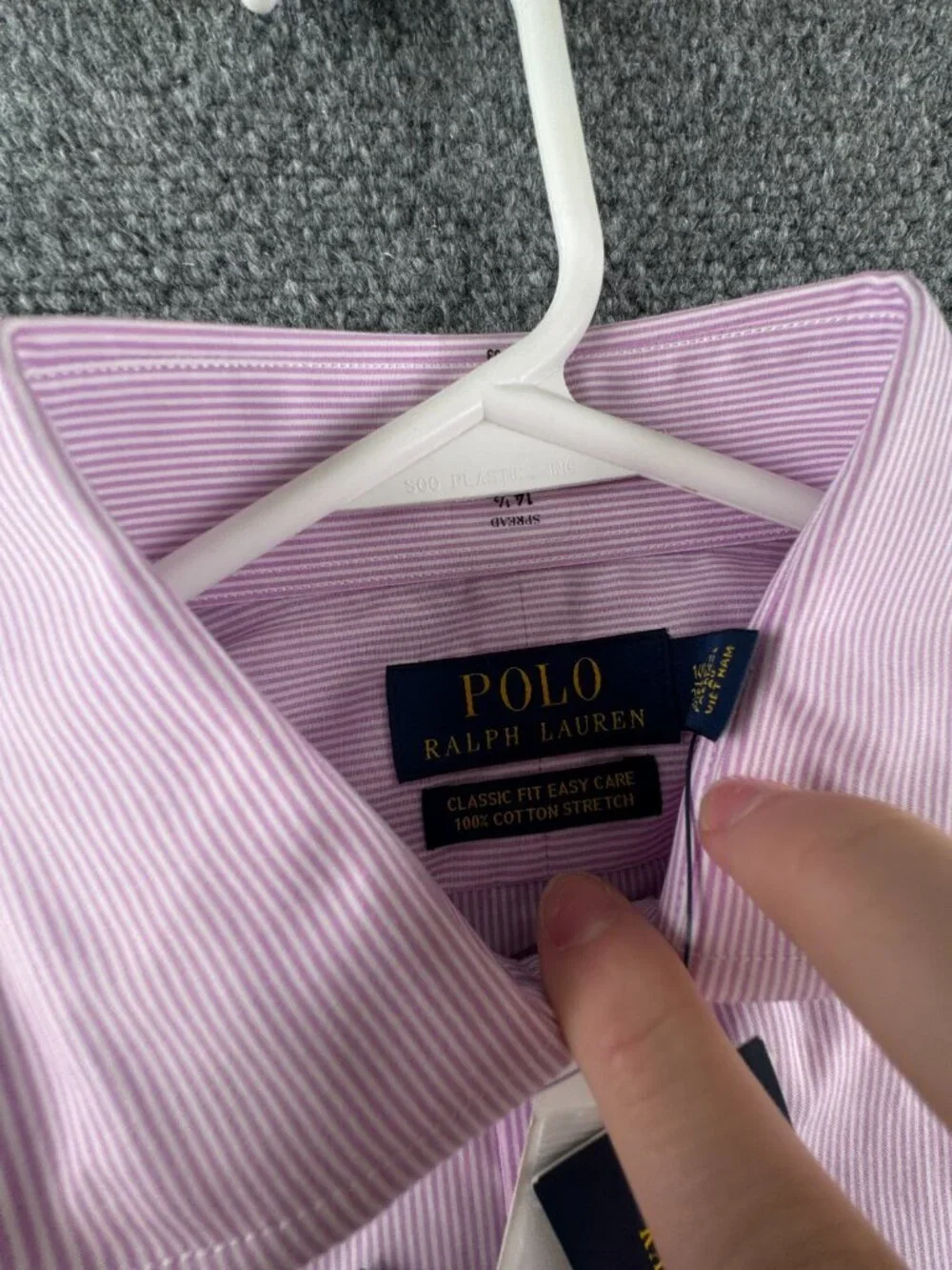 NWT Polo Ralph Lauren Pink Classic Fit Easy Care Cotton Stretch 14.5 32/33